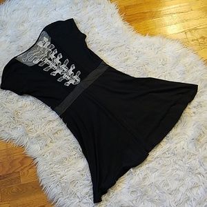 SKELETON SPINE BACK LITTLE BLACK DRESS HOT TOPIC